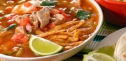 Soupe  la mexicaine au poulet et  la lime