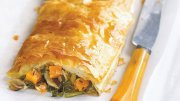 Strudel aux champignons, au cheddar et  la roquette