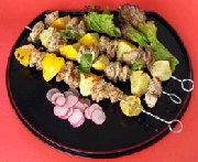 Brochettes de poulet  la grecque