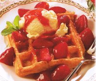 Gaufres aux fraises