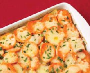 Gratin de patates douces et de pommes de terre yukon gold