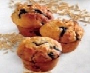 Muffins au son et aux bleuets avec crales