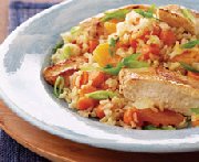 Poulet pilaf  l'abricot