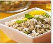 Salade d'orge et de quinoa  l'orange et feta