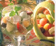 Salade de fruits au yogourt et miel