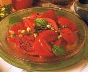 Salade de tomates au basilic