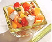 Salade de tomates, fromage et pois chiches