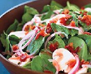 Salade d'pinards tide au bacon 