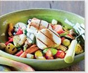 Savoureuse salade de lgumes et de fromage grills