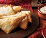 Triangles de phyllo aux lgumes pics